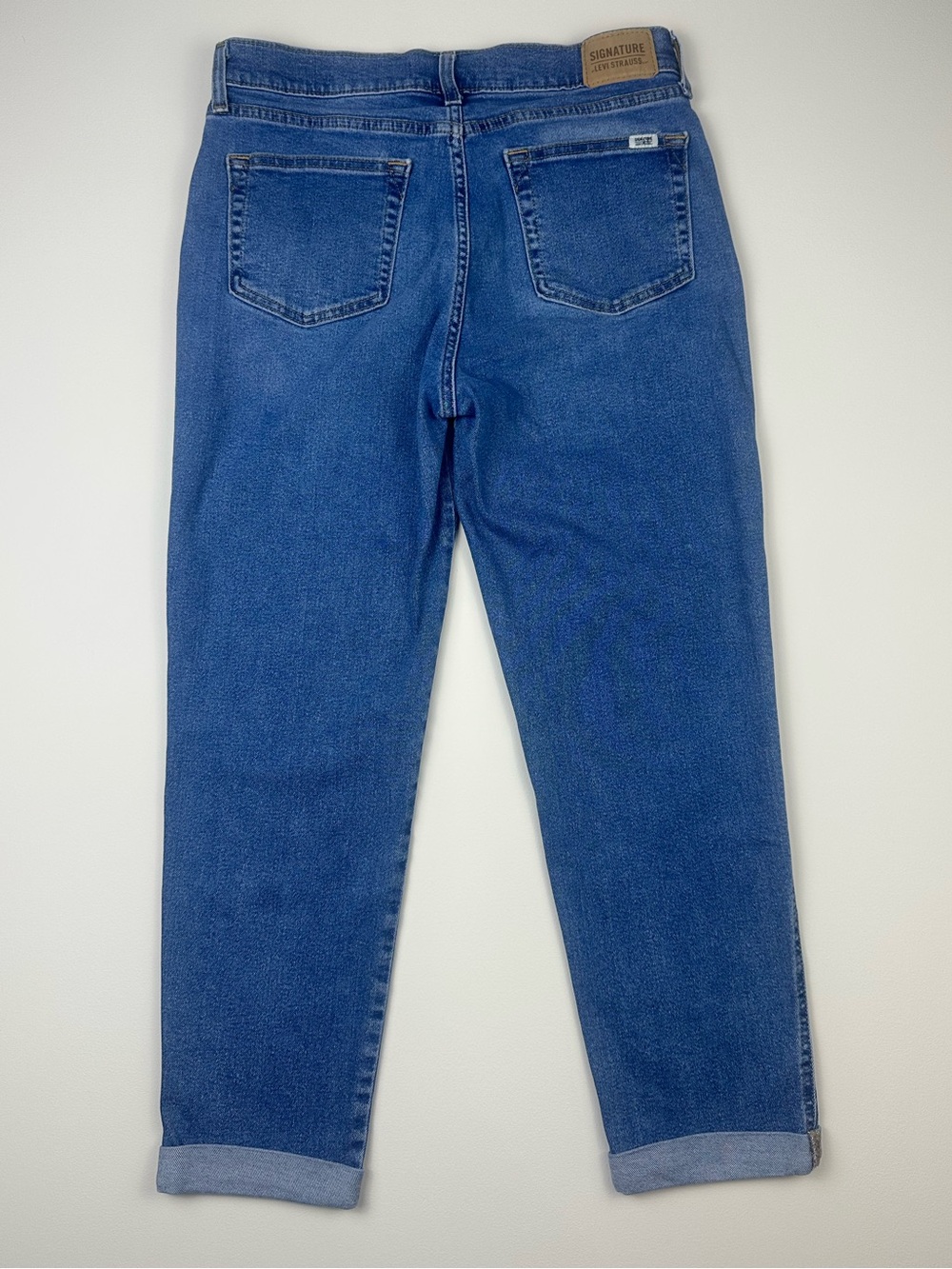 Levi Strauss Signature Heritage Boyfriend Cropped Patchwork Jeans Women’s 6 - Picture 2 of 11
